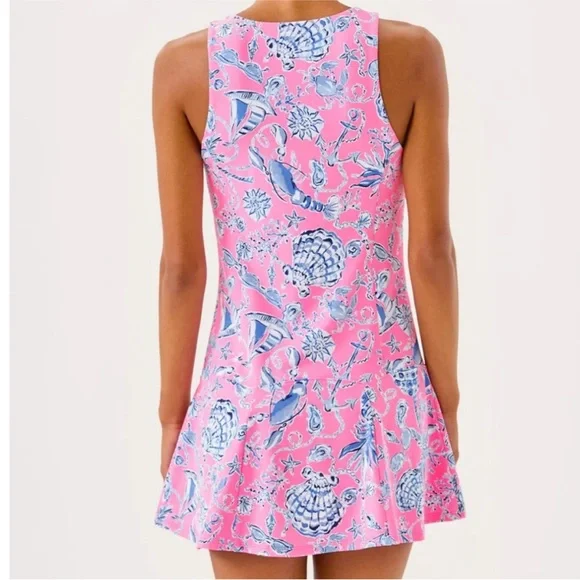 NWT Lilly Pulitzer UPF 50 Luxletic Westley Active Dress Rousseau Barefoot Pink S - Picture 4 of 9